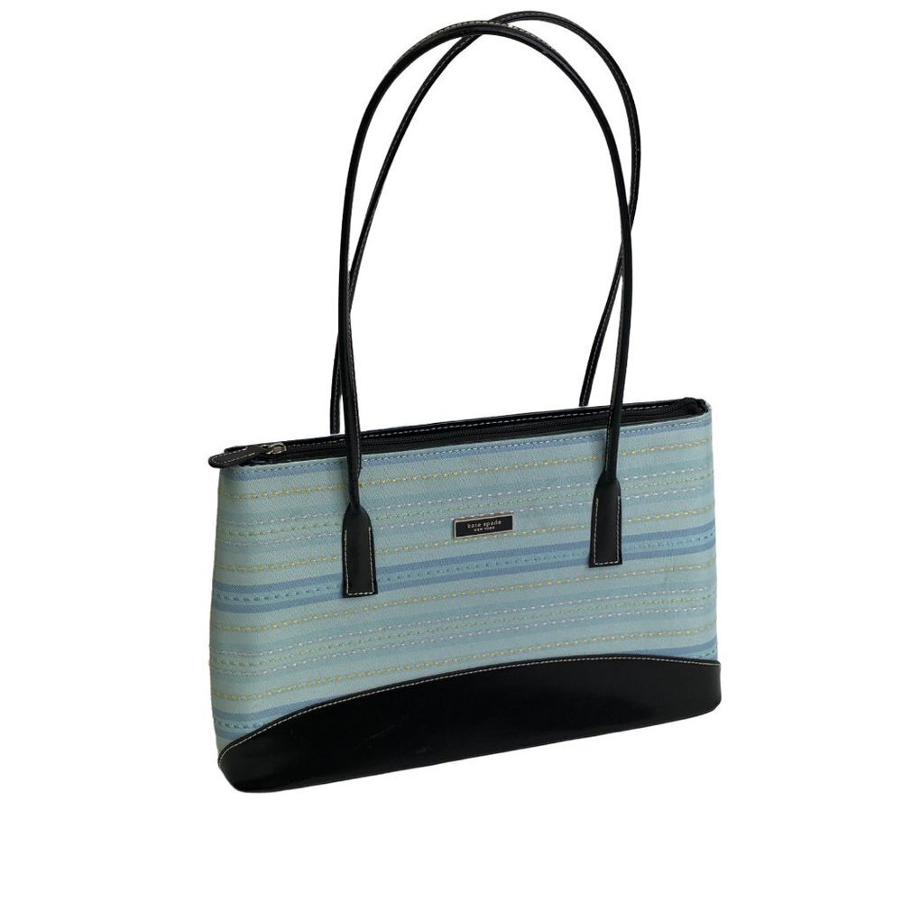 Kate Spade Canvas Striped Shoulder Bag Purse